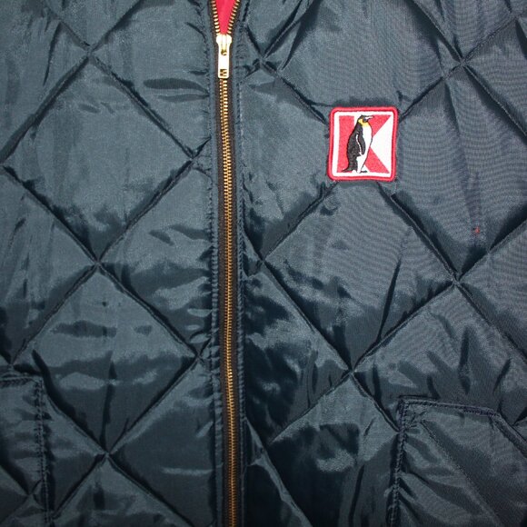 K-Way Men's Quilted Vest XL Navy Blue Nylon Polyester Lining USA Made - Picture 2 of 10